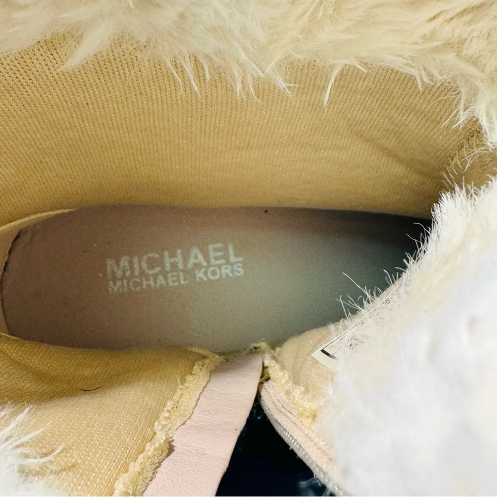 Michael Kors Girls Faux Fur Suede Boot Pink Multi Toddler Girl’s Size 7